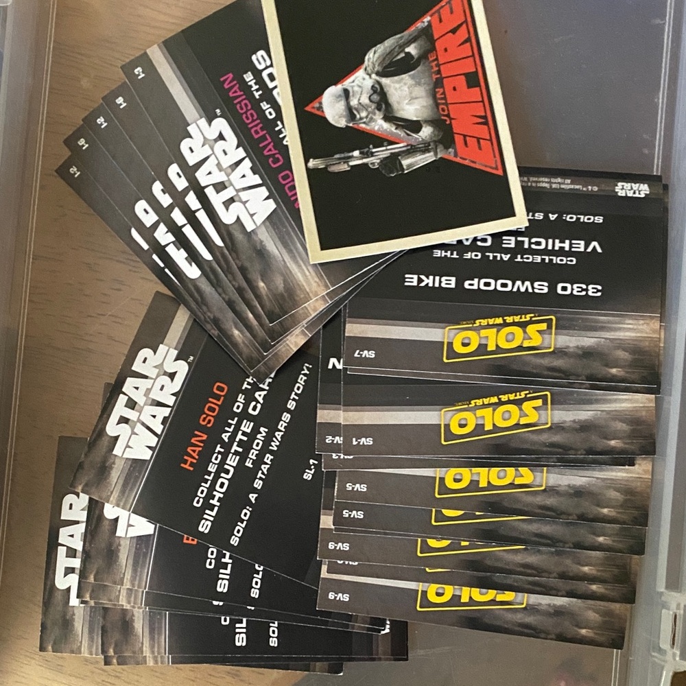 Star Wars Collectible Trading Cards - Black, White, Red, Yellow